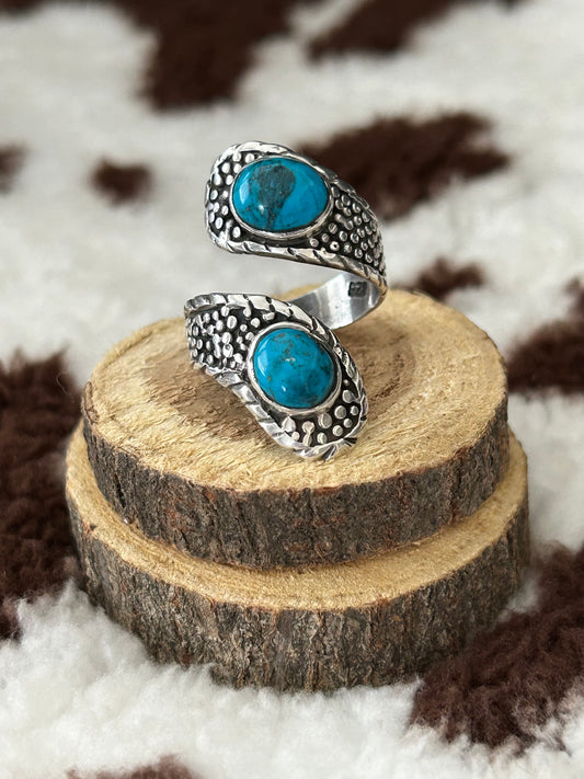 Sterling Silver Adjustable Turquoise Ring