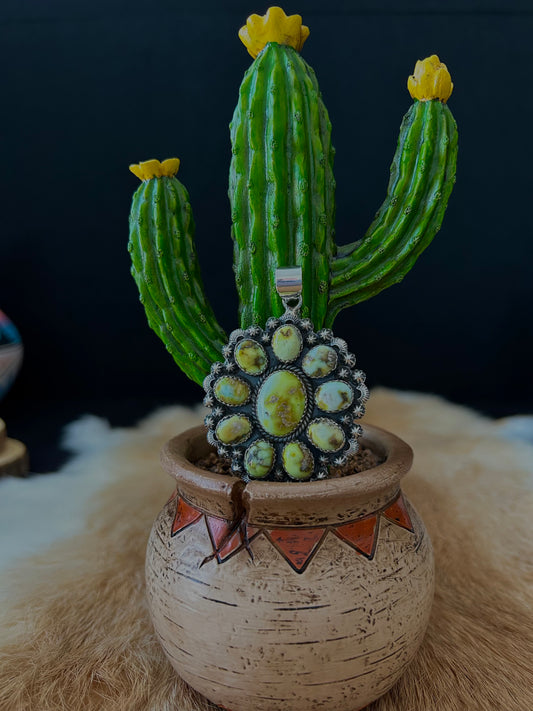 Southwest Palomino Turquoise Pendant