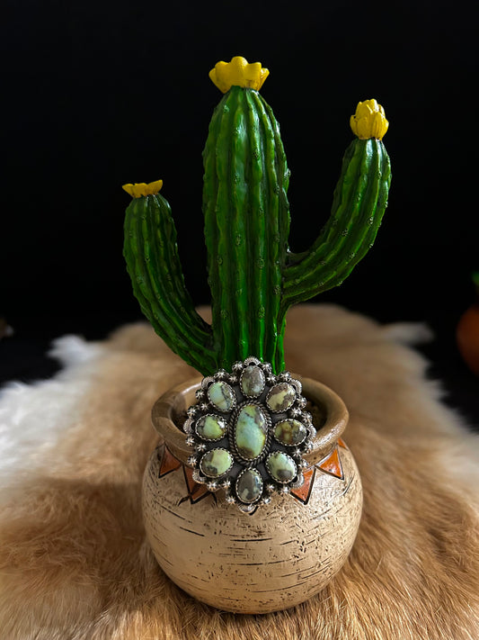 Sterling Silver Palomino Turquoise Ring