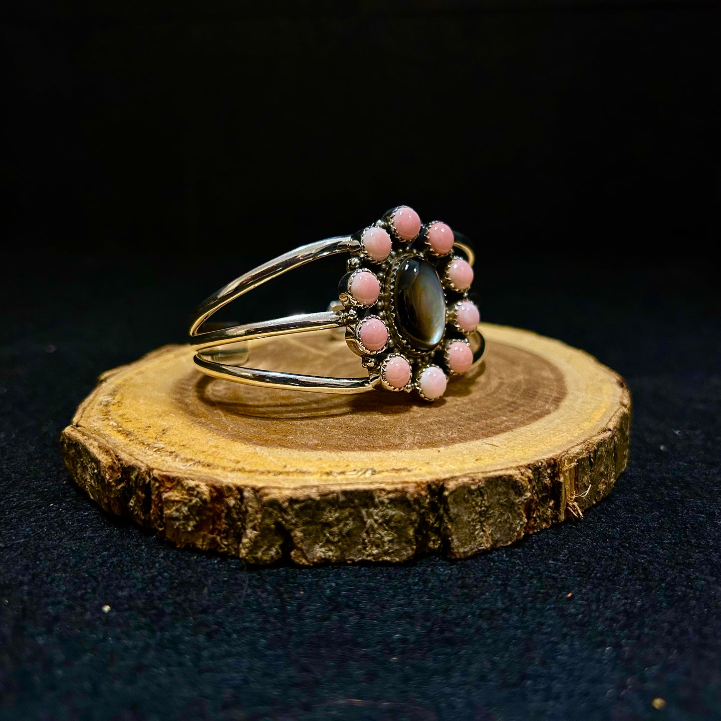 Pink Conch and Mother of Pearl Bracelet