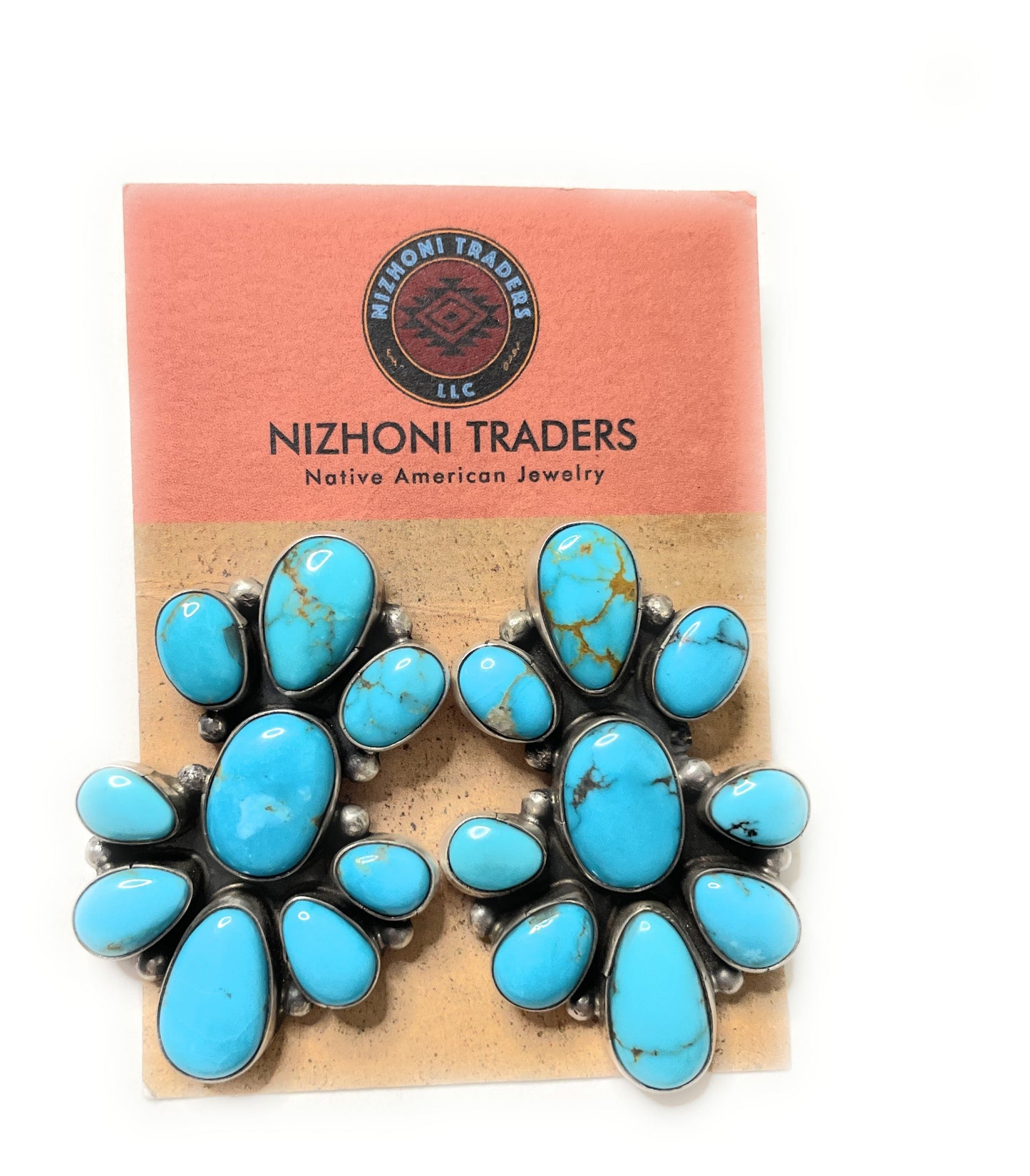 Navajo Royston Turquoise Earrings By Sheila Becenti Signed